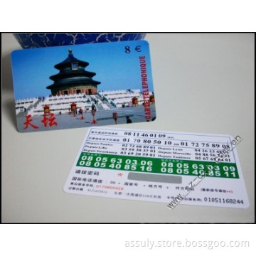 Recharge card,plastic Recharge card